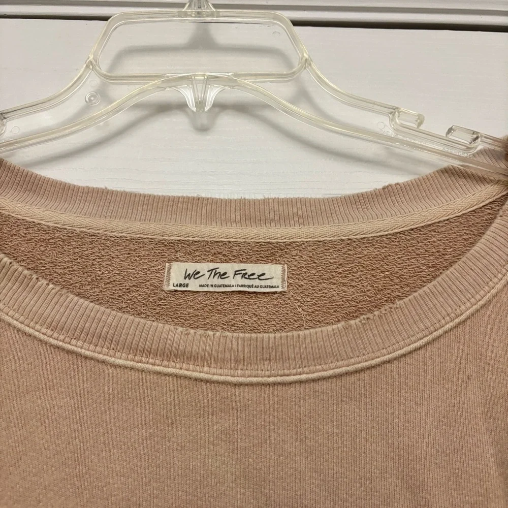 We The Free Camden Sweatshirt Oversized Loose Fit Beige Tan L - Picture 5 of 9